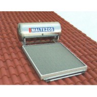 MALT H-R 125lt/SAC 100X150 Ηλιακός Θερμοσίφωνας Inox Διπλής Ενέργειας με Επιλεκτικό Συλλέκτη και Βάση Κεραμοσκεπής
