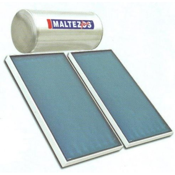 MALTEZOS GLASS ηλιακός θερμ/νας Ταράτσας GL 200L/2SAC 90x150