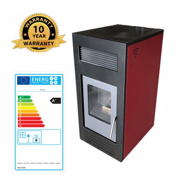 MYTHERM ANGELA PRO 12 ΣΟΜΠΑ PELLET Αερόθερμη / Αεραγωγών 12kW Μπορντό