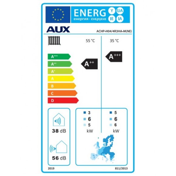 AUX ACHP-H08/4R2HA-M(NE) Αντλία Θερμότητας Monoblock R290 Μονοφασική 8KW 220V