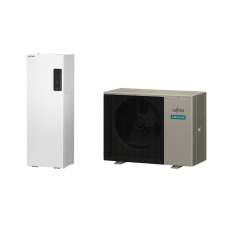 FUJITSU Comfort Series με Hydro Tank WGEP100KR3-19/WPEG050KRF αντλία θερμότητας MONOBLOCK 5KW 60°C Μονοφασική