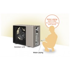 FUJITSU Comfort Series με Hydro Box WSEP100KR3/WPEG080KRF αντλία θερμότητας MONOBLOCK 8KW 60°C Μονοφασική