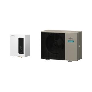 FUJITSU Comfort Series με Control Box UTW-SCBEC/WPEG100KRF αντλία θερμότητας MONOBLOCK 10KW 60°C Μονοφασική