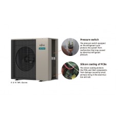 FUJITSU Comfort Series με Hydro Box WSEP100KR3/WPEG080KRF αντλία θερμότητας MONOBLOCK 8KW 60°C Μονοφασική